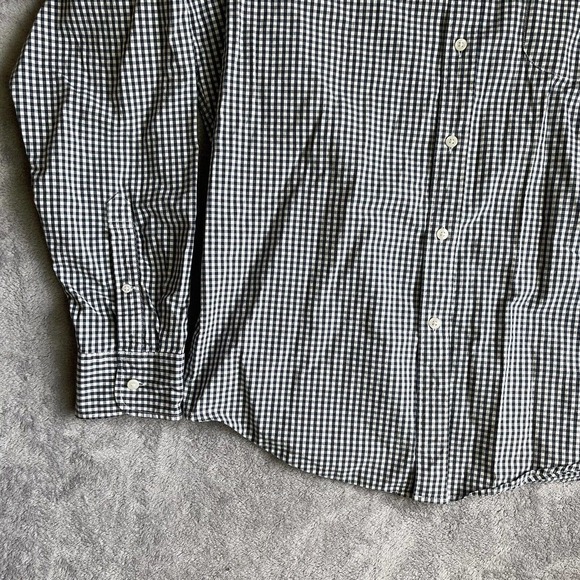 VTG J. Crew Shirt Mens Large Blue Checkered Classic Button Up Collared Preppy - Picture 4 of 15